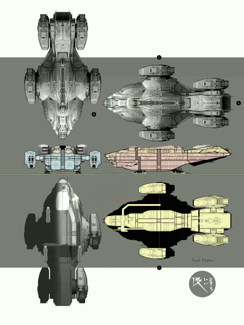 Illustration for article titled Exclusive Dark Matter Concept Art Is Loaded With Glorious Spaceships!